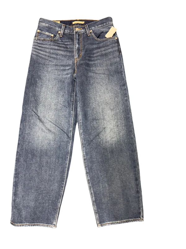 Jeans Wide Leg By Levis In Blue Denim, Size: 4