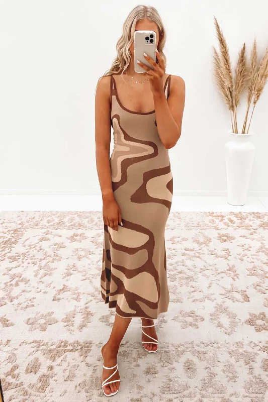 Mahalia Maxi Dress Brown